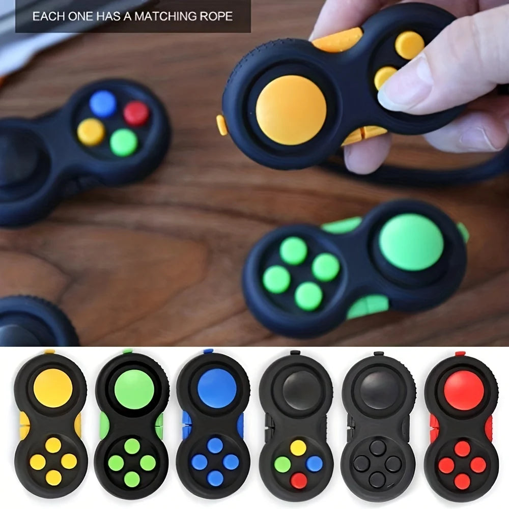 Fidget Pad with 8 Fidget Functions, Fidget Controller Stress Reducer, Fidget Toy Cube Relieves Stress and Anxiety Toys Quick Pick Grocers