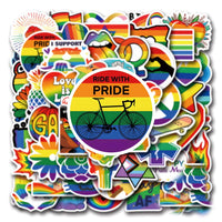 10/30/50/110pcs LGBT Gay Pride Stickers Colorful Rainbow Graffiti for Laptop Phone Case Skateboard Water Bottle Cartoon Sticker Quick Pick Grocers