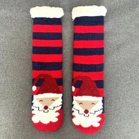 Christmas Gift Slipper Socks Women Thermal Winter Warm Plush Non slip Grip Sleeping Floor Short Sock Fuzzy Fluffy Female Cartoon Quick Pick Grocers