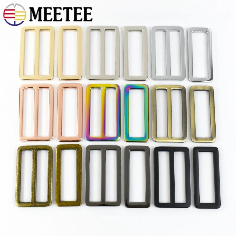5/10Pcs 20-50mm Metal Ring Buckles for Bag Strap Tri Glide Slider Clasp Webbing Dog Belt Adjuster Hooks DIY Hardware Accessories Quick Pick Grocers