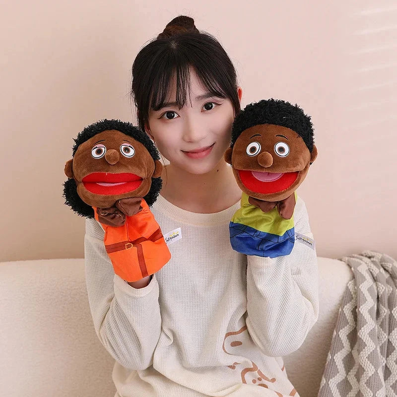 28-33cm Kids Plush Finger & Hand Puppet Popular Activity Boy Girl Role Play Bedtime Story Props Family Role Playing Toys Doll Econic Blanks