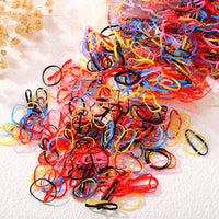 500/1000Pcs/bag Girls Colourful Disposable Rubber Band Hair Ties Headband Children Ponytail Holder Bands Kids Hair Accessories Purest Peak