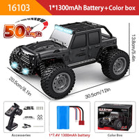 1:16 70KM/H Or 50KM/H 4WD RC Car With LED Remote Control Cars High Speed Drift Monster 4x4 Truck for Kids vs Wltoys 144001 Toys Econic Blanks