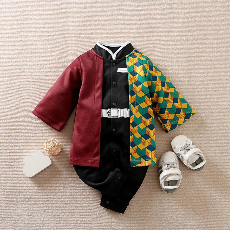 Newborn Baby Anime Cape Style Children Long Sleeve Cotton Bodysuit, Cute Kids Boys Girls Romper Econic Blanks