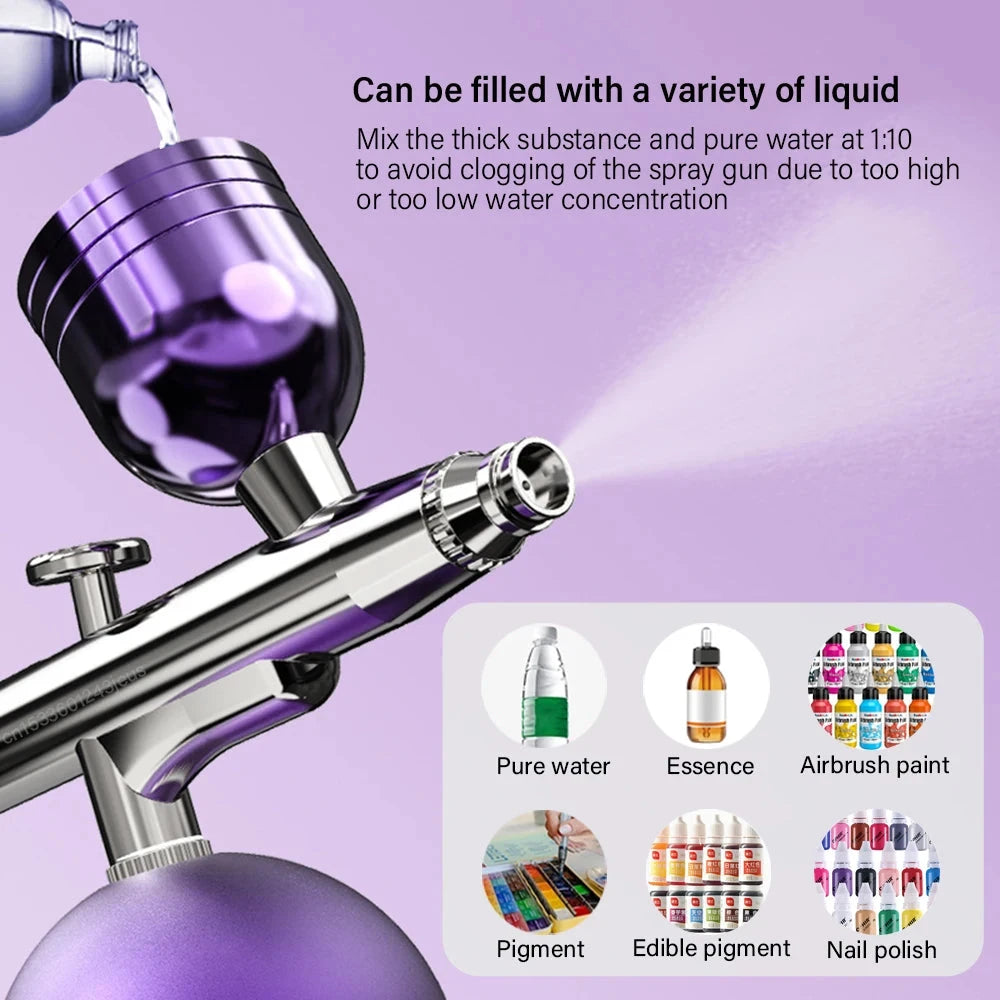Airbrush Nail With Compressor Portable Air brush For Nails Art Paint Cake Crafts Portable Nails Spray AirBrush Compressor Kit Econic Blanks