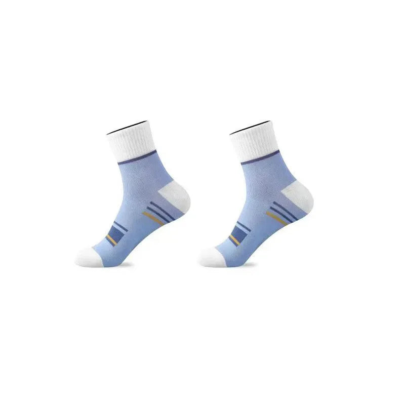 Men's Pure Cotton Socks Spring Striped Casual Socks Men's Anti-odor Antibacterial Business Socks High Quality Sports Sock Meias Quick Pick Grocers