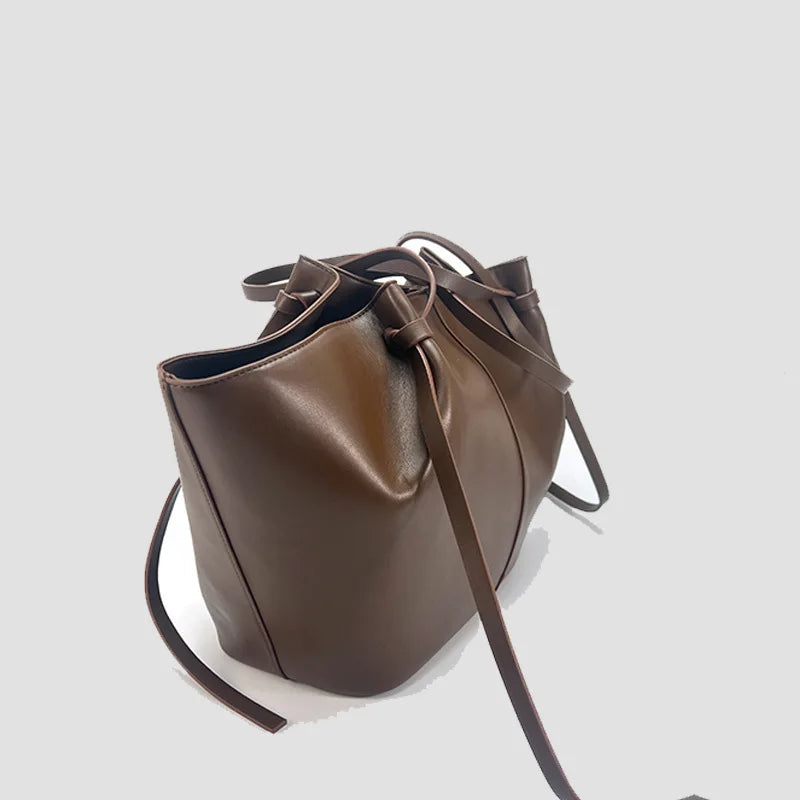 Fashion Large Capacity Trapeze Women Shoulder Bags Designer Metal Lock Handbags High-Quality Pu Leather Big Tote Commute Bag Quick Pick Grocers