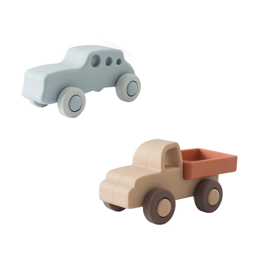 Baby Silicone Car Toys Montessori Baby Things Silicone Baby Teether Toy Car  0 12 Months Newborn Educational Toy Silicone Blocks Purest Peak