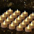 Candlium 12 Pack Warm Yellow LED Flameless Tea Light Candles 200+ Hours Battery Powered Perfect For Wedding Anniversary Decor Purest Peak Salt