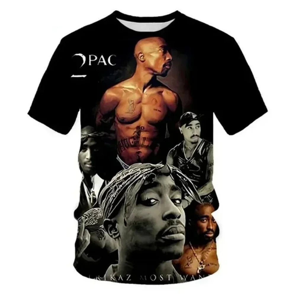 New T-Shirt Harajuku Men T-Shirt Fashion 2pac Graphic T Shirts Hip Hop Men's T-Shirts Summer Tops T-Shirts Man Designer Clothes Quick Pick Grocers