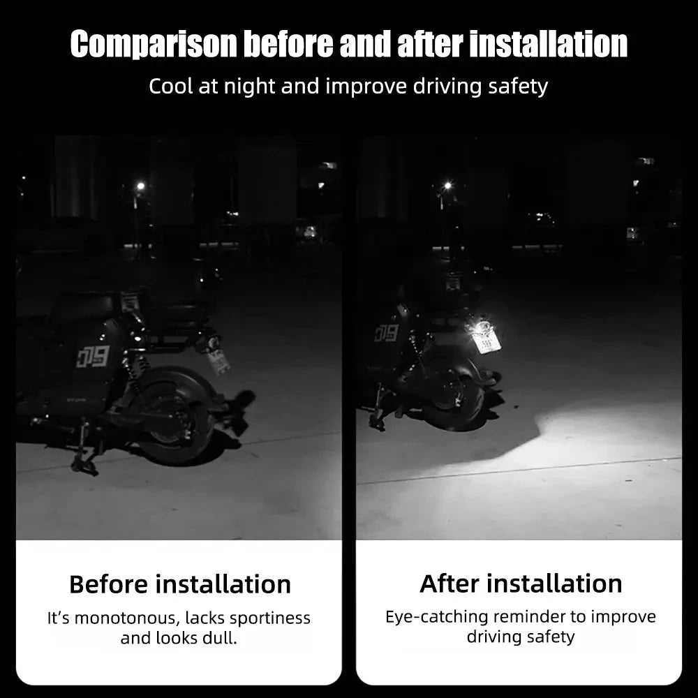 2PCS LED Devil’s Eye Lights – Universal Car & Motorcycle Headlight/License Plate Decorative Light Econic Blanks