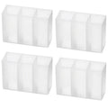 Mini Storage Box 3-Grid Plastic Makeup Brush Lipstick Storage Multi-Functional Desk Organizer for Home Kitchen Bathroom Econic Blanks