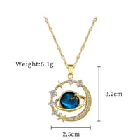 Light Luxury Titanium Steel Star Series Necklace for Women Gold Color Planet Moon Astronaut Pendant Necklaces Jewelry Gifts Quick Pick Grocers