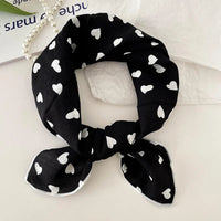 55cm Laies Headband Cotton Linen Square Scarf Women Korean College Girls Fashion Spring Autumn New Style Elegant Neck Scarves Quick Pick Grocers