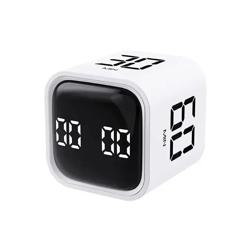 Productivity Timer Cube Timer Gravity Sensor LED Display 4Preset Productivity Time Kid Time Management Kitchen Tools Accessories Quick Pick Grocers