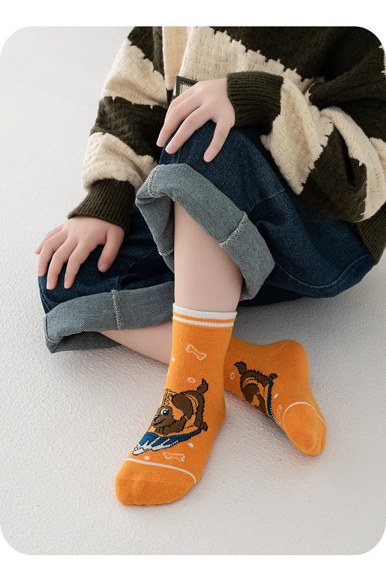 5 Pairs Paw Patrol Kids Socks Cotton Boys Cute Cartoon Socks for Children Baby Casual Socks Spring and Summer Boys Socks Quick Pick Grocers