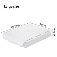 Hidden Storage Box Desk Storage Drawer Self-Adhesive Plastic Table Storage Holder Simple Sundries Cosmetics Stationery Organizer Quick Pick Grocers