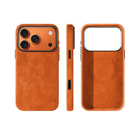 Real talian Imported for Alcantara Magnetic Case for iPhone 17 Pro Max 17Pro with MagSafe Case Smart Button Protective Cover Quick Pick Grocers