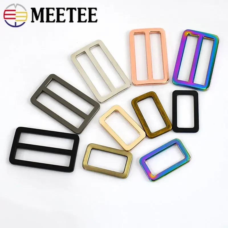 5/10Pcs 20-50mm Metal Ring Buckles for Bag Strap Tri Glide Slider Clasp Webbing Dog Belt Adjuster Hooks DIY Hardware Accessories Quick Pick Grocers