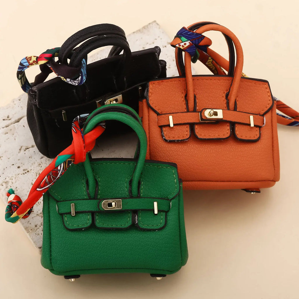 Mini Bag Pendant Small Keychain Case Accessory Family Mini Earphone Bag Accessories Pendant Key Chain Decoration Gift Quick Pick Grocers