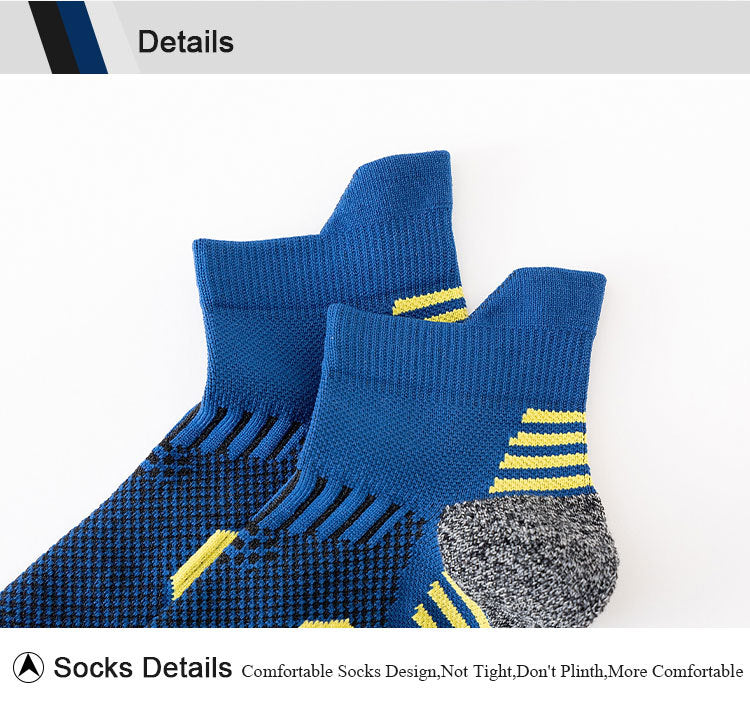 6/5/3 Pairs Men's Athletic Socks Sports Breathable Outdoor Running Compression Socks Cotton Training Long Black Stretch Socks Quick Pick Grocers