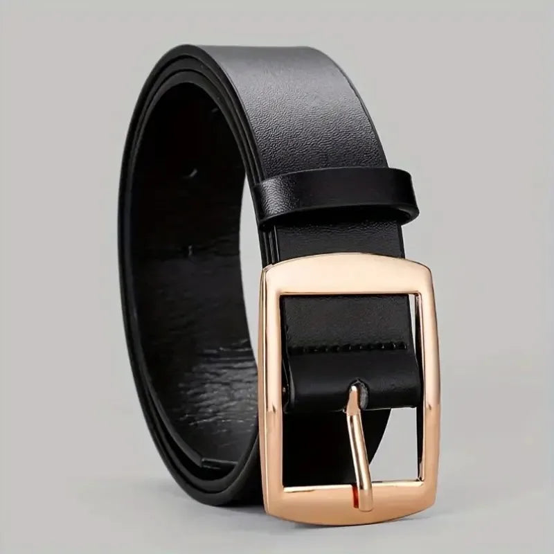 New Luxury Belt for Men PU Leather Belt Metal Pin Buckle High Quality Famous Brand Designer Waist Strap Belt for Jeans Plus Size Quick Pick Grocers