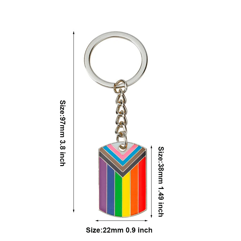 Progress Transgender Rainbow Pansexual pride Genderqueer pride Asexual Metal Key Ring Key Chain For Women Jewelry Quick Pick Grocers