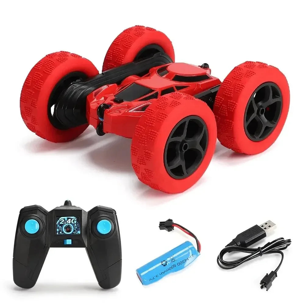 Rc Stunt Car Kids Double Sided Flip Remote Control Cars 2.4G High Speed 360° Rotation Drift Auto Toys Gifts for Boy Girl Econic Blanks