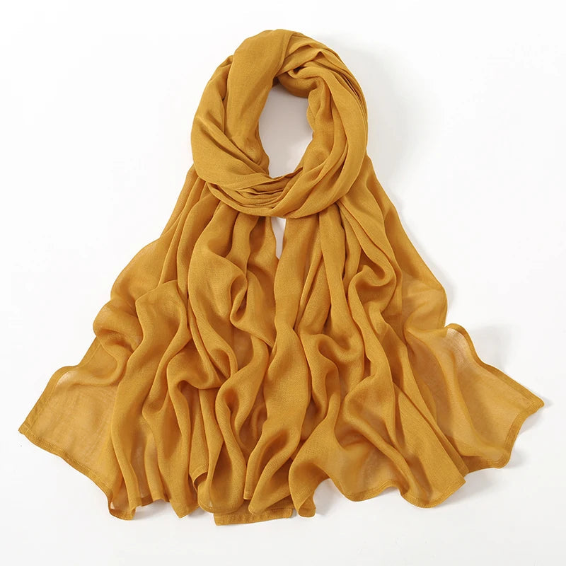 Fashion Modal Hijab Rayon Cotton Shawls Muslim Hijabs For Women Plain Scarf Big Size Headscarf Islamic Turban Headband 190*85cm Quick Pick Grocers