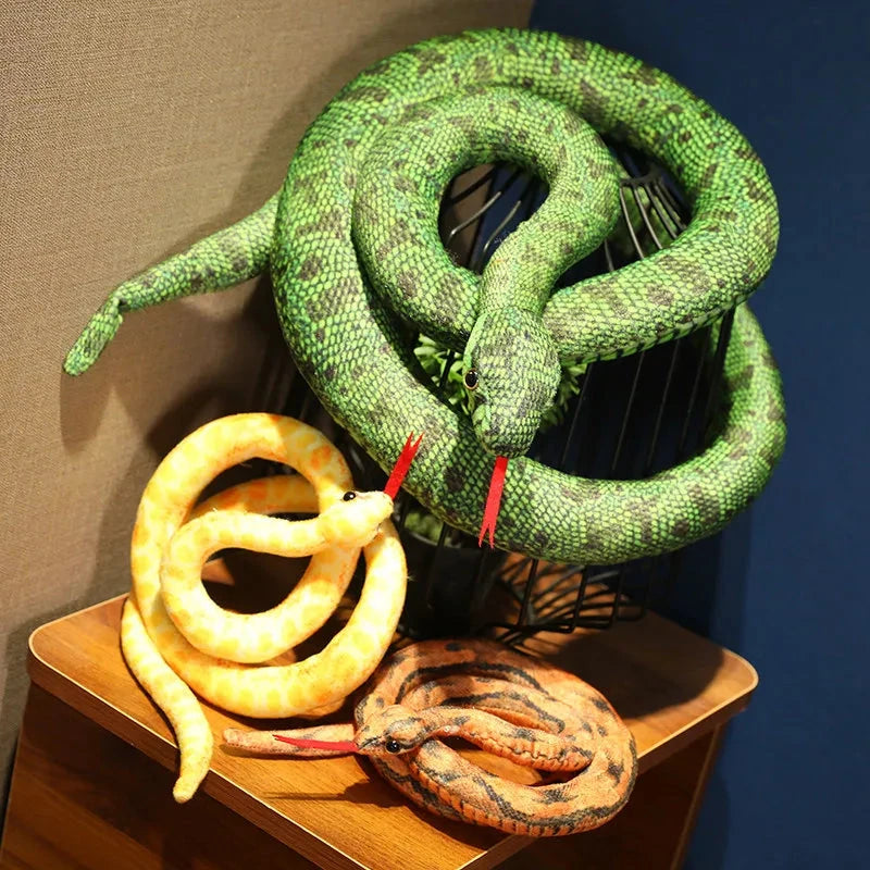 Artificial Python Plush Toy Long Snake Yellow Orange Green Python Plush Toy Decorate The House Holiday Decorations Econic Blanks