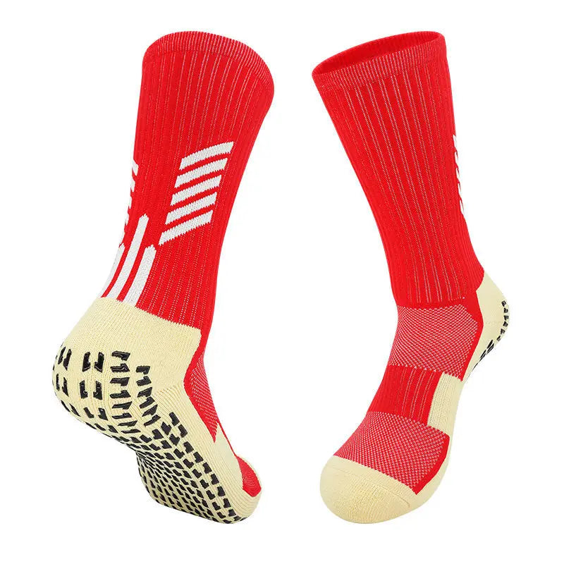 High Quality Anti Slip Soccer Socks Adults Kids Sport Towel Bottom Cotton Mid Tube Non Slip Football Hockey Baseball Grip Sock Quick Pick Grocers