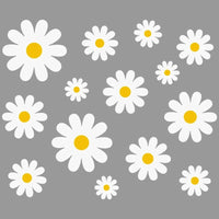 White Daisy Flower Wall Stickers Kids Room Living Room DIY Art Decas Baby Nursery Home Decoration PVC Window Sticker Quick Pick Grocers