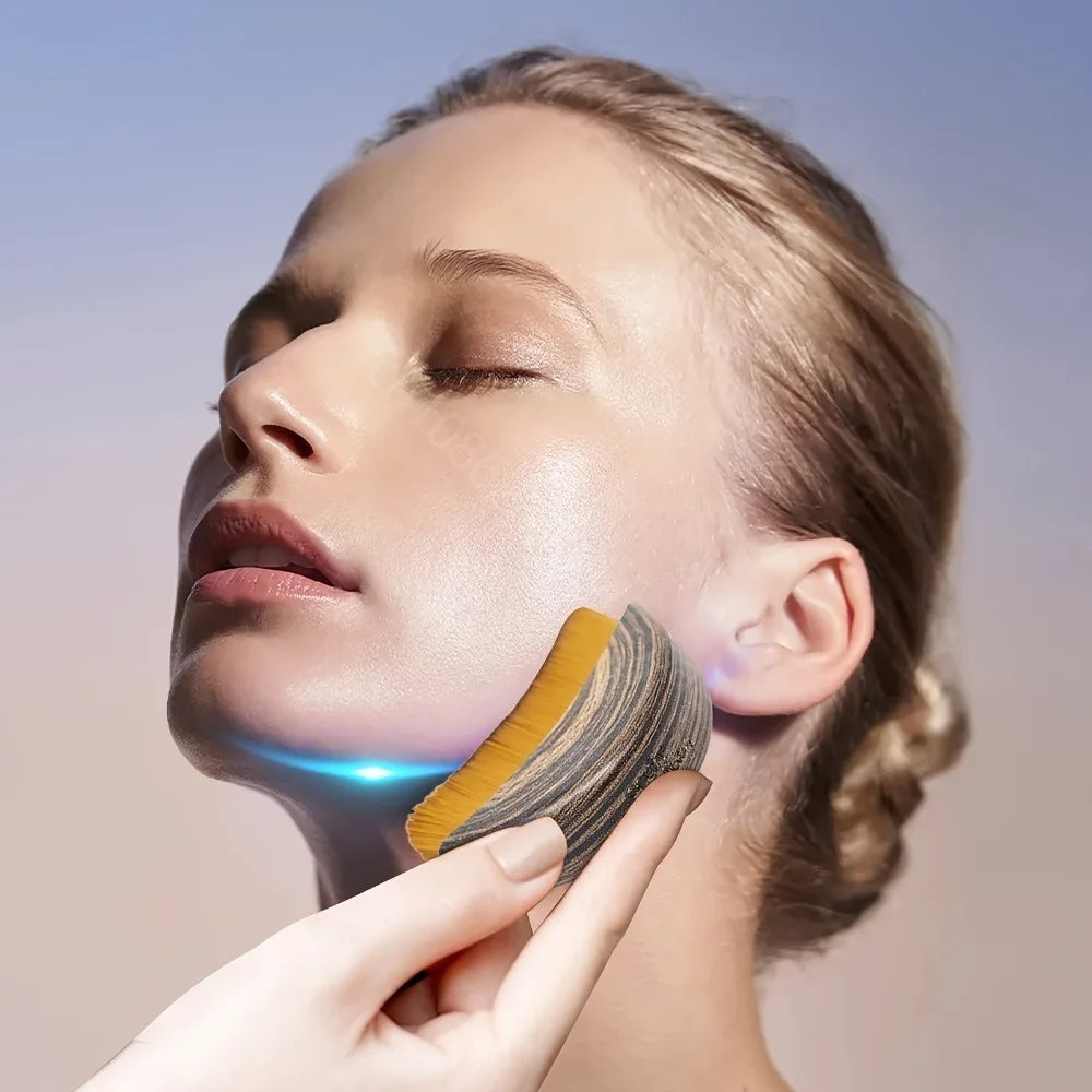 Lymphatic Contour Face Brush Dry Brushing Face Brush Lymphatic Drainage Massager for Face Chin Jawline Sculpting The Skin Quick Pick Grocers