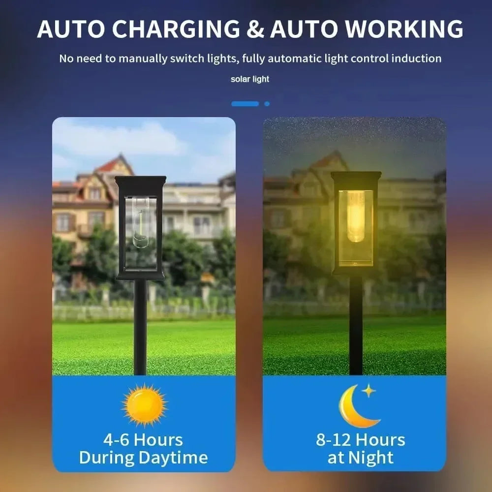 Waterproof LED Solar Lights for Garden Yard Driveway - Automatic Pathway Lighting Outdoor Landscape Lighting Auto On/Off at Dusk Quick Pick Grocers