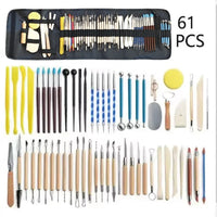Pottery Clay Sculpting Tools Kit 8-61 Pcs/Set, Ceramic Wax Clays Carving Tools for Art Craft Pottery Sculpting Modeling Tool Set Econic Blanks