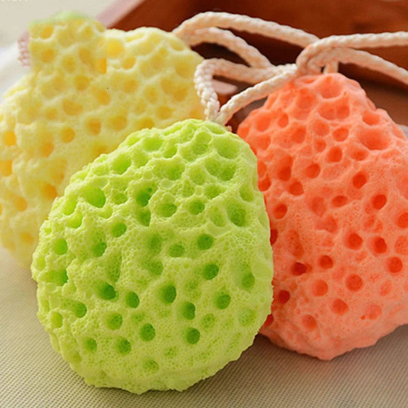 1PC Honeycomb Shape Newborn Baby Kids Bath Sponge Brushes Massage Baby Shower Exfoliating Body Face Cleaning Scrubber Newest Purest Peak