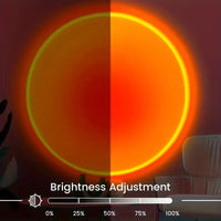 1pc Vibrant Sunset Projection Light - 16-Color Spectrum, USB Remote Control, Dynamic Color Changing LED Light - Creates Warm Hom Quick Pick Grocers