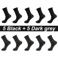 10Pairs/Lot Men Combed Cotton Socks Black Casual Business Breathable High Quality Man Sock New For Male Plus Size EU38-48 Quick Pick Grocers