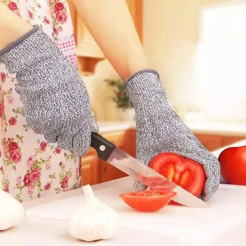 Level 5 HPPE Anti-Cut Gloves Kitchen Gardening Anti-Cut Knitted Gloves Anti-Thorn Wear-Resistant Glass Building Cutting Gloves Quick Pick Grocers