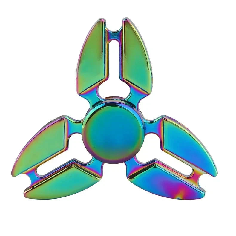 Metal Rainbow Fidget Spinner Colorful EDC Hand Spinner Anti-Anxiety Toy for Children Adult Relieves Stress Finger Spinner Gifts Econic Blanks