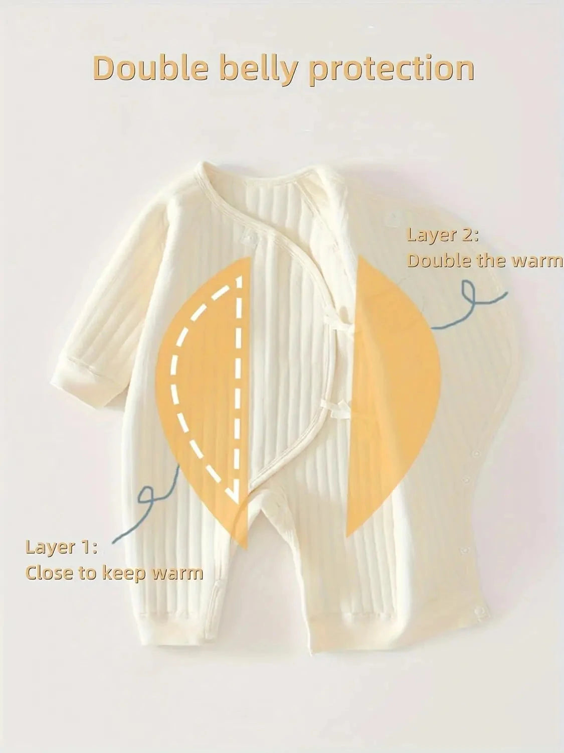 Boys Girls Bodysuit Newborn Winter Onesie Clothes Cotton Toddler Home Wear  0-6M Thickened Spring and Autumn Clothing Econic Blanks