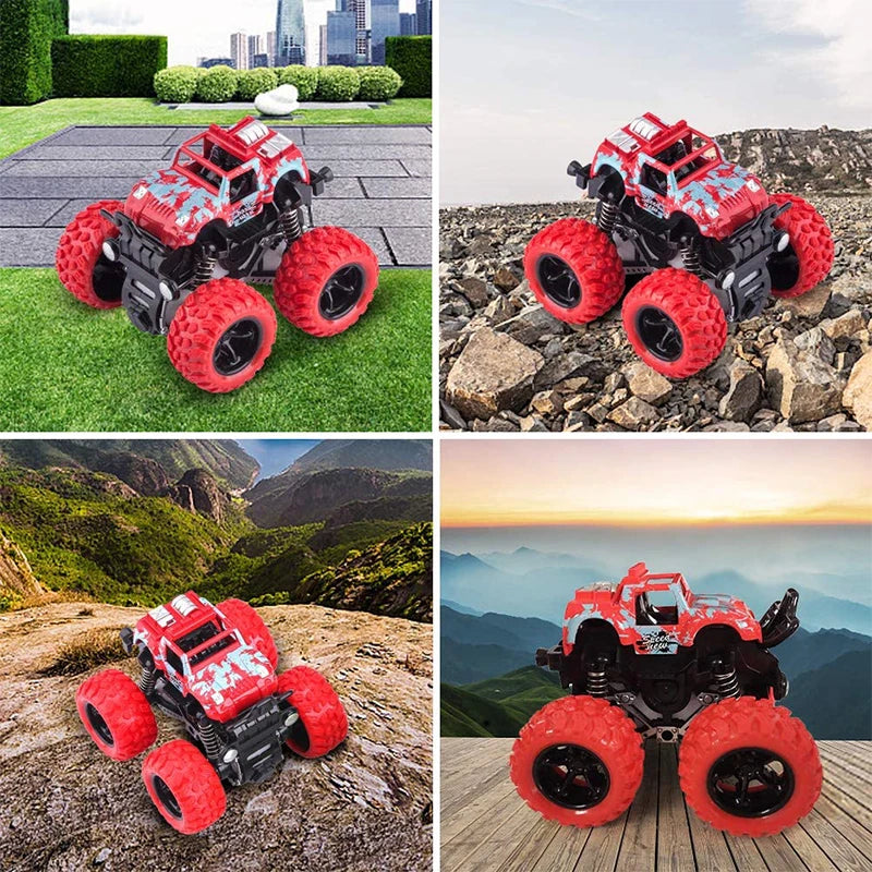 Pull Back Toy Car  Inertial Rotation Car Four-wheel Drive Off-road Vehicle SUV Racing Power Car Children's Toy CarGift Quick Pick Grocers
