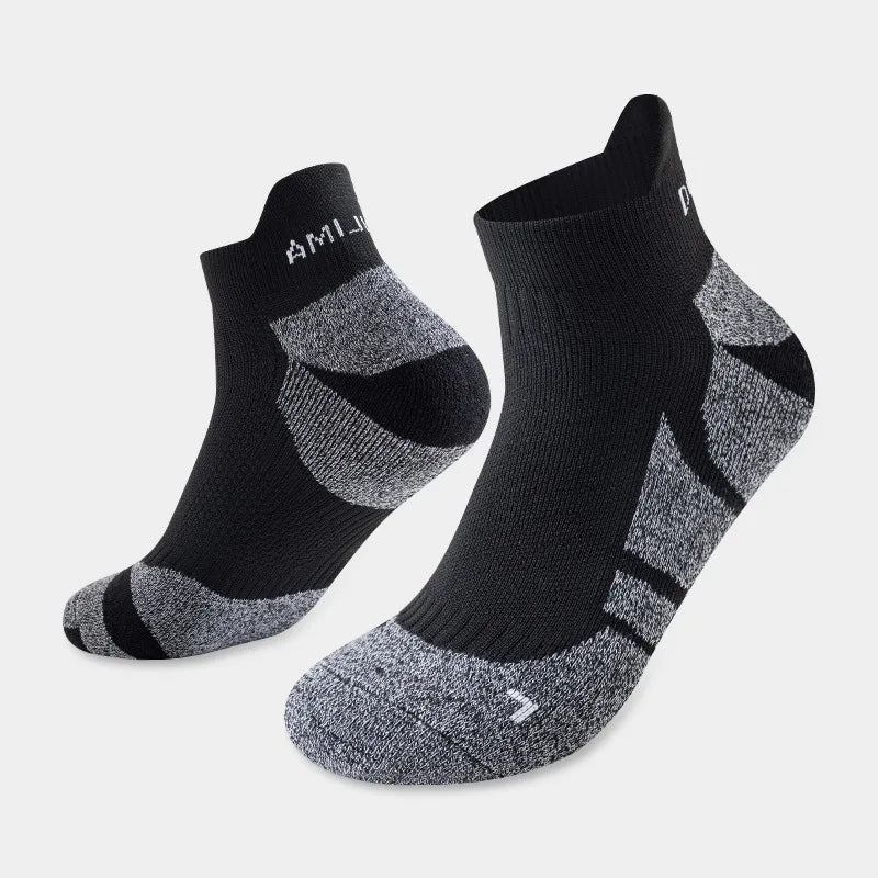 2025 Professional Marathon Running Sock Men Women Sports Fitness Thickened Cushioned Short Tube Low Cut Boat Ankle Socks Quick Pick Grocers