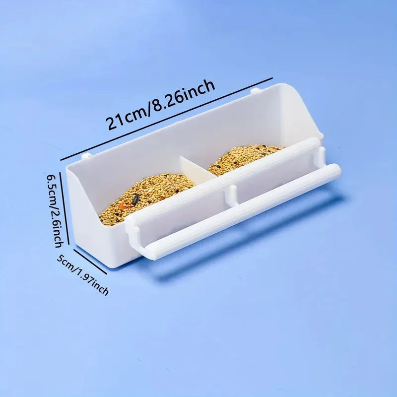 1 pc Double grid stand bird feeding trough parrot feeder Quick Pick Grocers