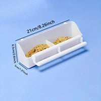 1 pc Double grid stand bird feeding trough parrot feeder Quick Pick Grocers