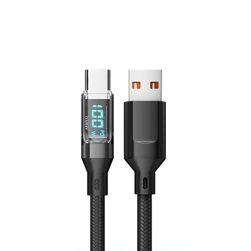 OOZCC LCD Watt Display Cable, Max 120W Super Fast Charging USB Type C Cable Data Transfer, USB A to Lightning for IPhone14 Pro Quick Pick Grocers