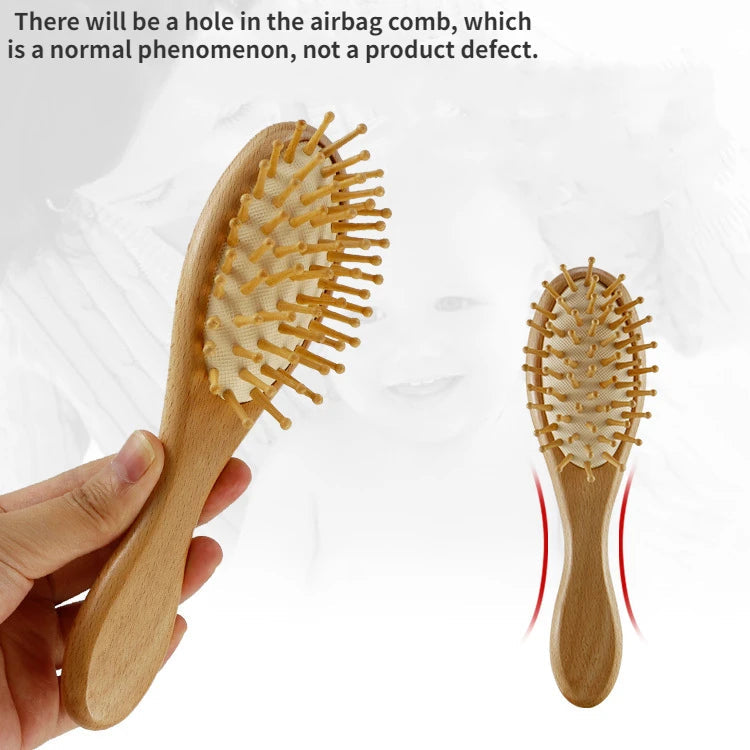 Personalized Wooden Baby Brush Custom Name Baby Wool Comb New Born Hair Brush Infant Head Massager Bath Brush Comb for Kids Purest Peak