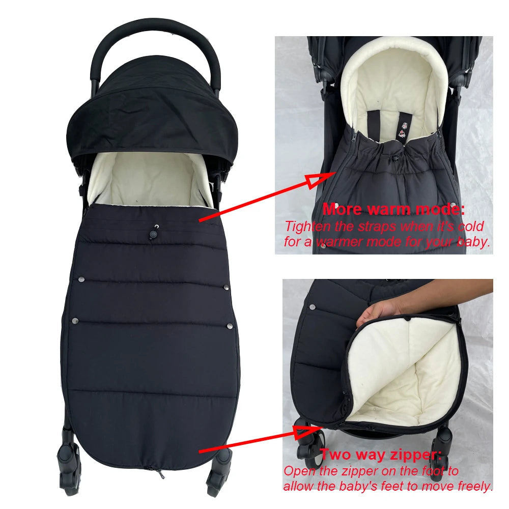 Universaln Stroller Footmuff Compatible with all YOYO Strollers and Bugaboo strollers - Windproof, Waterproof & Thermal Warm Purest Peak