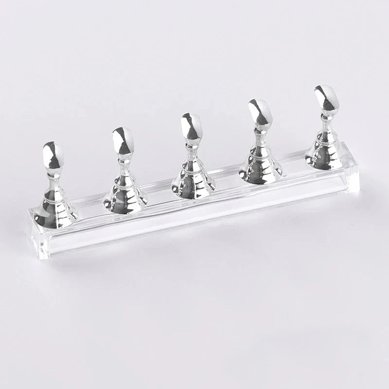 5/30pcs/Set Magnetic Nail Holder False Nail Tip Practice Stand Crystal Base Holder Nail Art Display For Art Salon DIY & Practice Econic Blanks