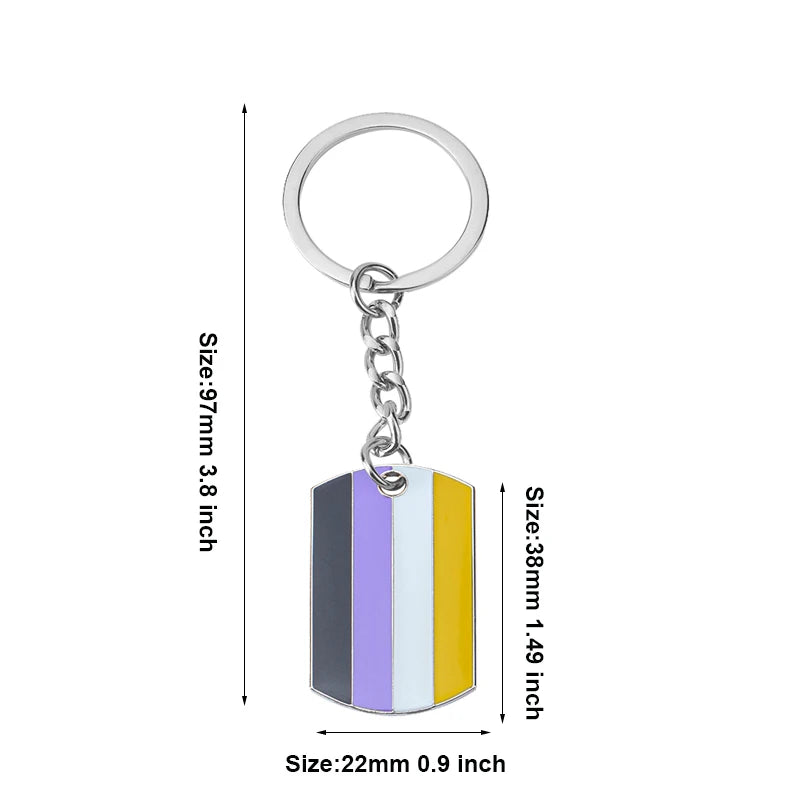 Progress Transgender Rainbow Pansexual pride Genderqueer pride Asexual Metal Key Ring Key Chain For Women Jewelry Quick Pick Grocers